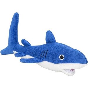 Pluche blauwe haai knuffel 13 cm baby speelgoed