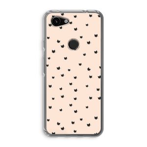Kleine kattenkopjes: Google Pixel 3a Transparant Hoesje