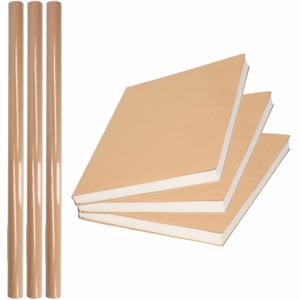 Duni rol Kaftpapier/verzendpapier rol - 3x stuks - 500 x 70 cm - bruin - 80 grams kwaliteit