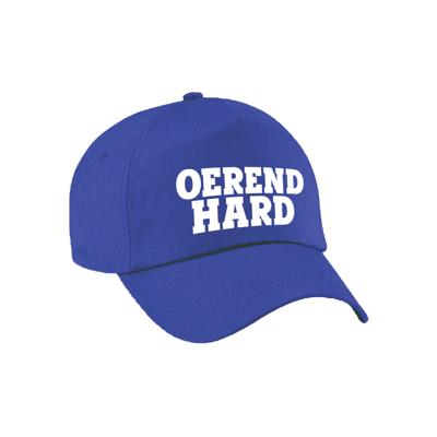 Oerend hard tekst petje - blauw - Achterhoek festival cap - voor volwassenen