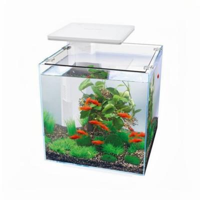 Superfish Qubiq 30 Pro Aquarium 30L - Wit met Dimbare LED & Biofilter, Elegant Design