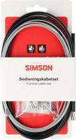 Trommelremkabelset Simson compleet universeel RVS - zwart