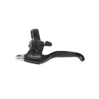Tektro cl535f-ts v-brake remgreep 4-vinger links zwart/zwart met bel