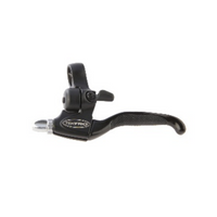 Tektro cl535f-ts v-brake remgreep 4-vinger links zwart/zwart met bel