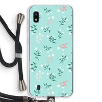 Small white flowers: Samsung Galaxy A10 Transparant Hoesje met koord Small white flowers: Samsung Galaxy A10 Transparant Hoesje met koord