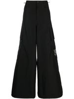 Palm Angels pantalon ample à broderies - Noir