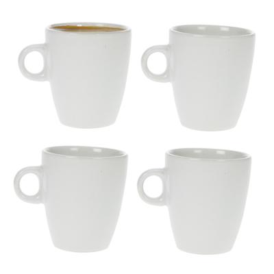 Cosy & trendy Koffiekopjes / bekers - 4x - wit - 190 ml - Keramiek - Glans finish