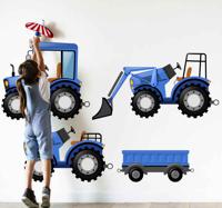 Stickers speelgoed Blauw tractorpakket