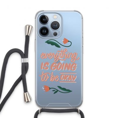 Optimistic flower girl: iPhone 13 Pro Transparant Hoesje met koord