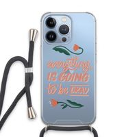 Optimistic flower girl: iPhone 13 Pro Transparant Hoesje met koord