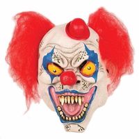 Horror clown masker met hoedje - thumbnail