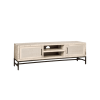 RENEW TV-meubel 'Carini' Hout en Webbing, 160cm, kleur Wit