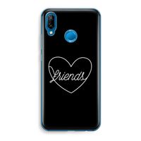 Friends heart black: Huawei P20 Lite Transparant Hoesje