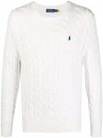 Polo Ralph Lauren pull en maille torsadée - Blanc - thumbnail