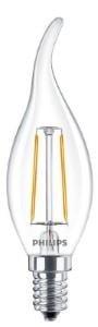 Philips LED tipkaars E14 2-25W 2700K filament helder - LED3723