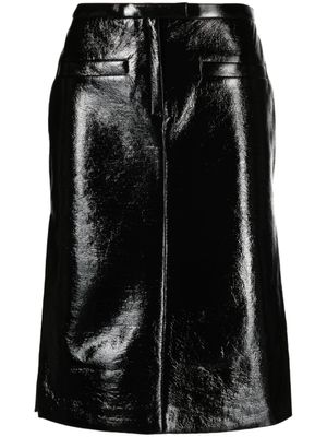 Courrèges jupe mi-longue à taille basse - Noir