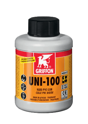 Griffon UNI-100 Hard PVC-Lijm Flacon met borstel - 500ml