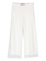 Miss Blumarine pantalon droit à plaque logo - Blanc - thumbnail