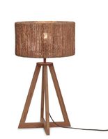 GOOD&MOJO Tafellamp 'Iguazu' 4-poot, Bamboe en jute, kleur Naturel