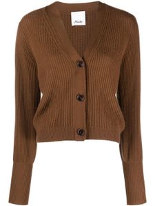 Allude V-neck cashmere cardigan - Marron