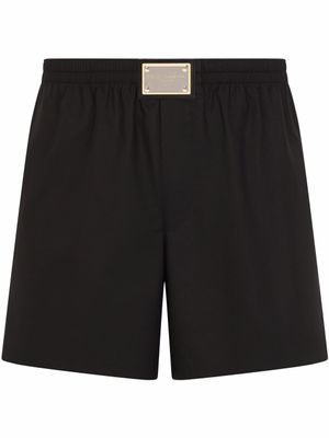 Dolce & Gabbana boxer à plaque logo - Noir