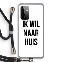 Ik wil naar huis: Samsung Galaxy A72 5G Transparant Hoesje met koord