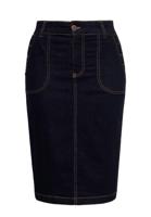 Queen Kerosin Denim Pencil Skirt-XXL