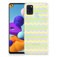 Samsung Galaxy A21s | TPU bumper | Waves Yellow
