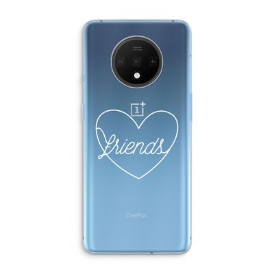 Friends heart pastel: OnePlus 7T Transparant Hoesje