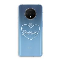 Friends heart pastel: OnePlus 7T Transparant Hoesje