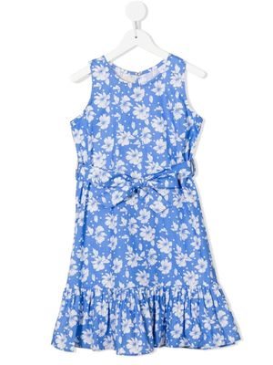Little Bambah robe en popeline à fleurs - Bleu