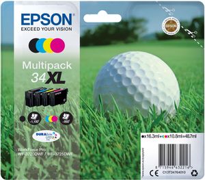 Epson inktcartridge 34XL, 950 pagina's, OEM C13T34764010, 4 kleuren