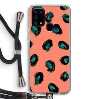 Pink Cheetah: Samsung Galaxy M31 Transparant Hoesje met koord