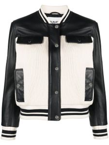 Claudie Pierlot veste bomber en cuir - Tons neutres