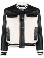 Claudie Pierlot veste bomber en cuir - Tons neutres - thumbnail