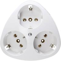 Kopp 100502000 Wandcontactdoos met randaarde 3-voudig Standaard (opbouw) Arctisch-wit 1 stuk(s)