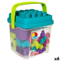 Bouwspel Color Block Trendy Kubus 35 Onderdelen (6 Stuks)
