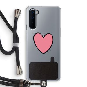 Hartje: OnePlus Nord Transparant Hoesje met koord