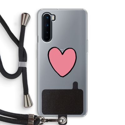 Hartje: OnePlus Nord Transparant Hoesje met koord