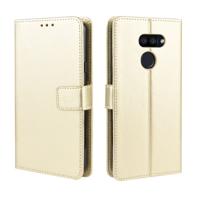 Voor LG K40S retro Crazy Horse textuur horizontale Flip lederen draagtas met houder & kaartsleuven & fotolijstjes (goud)