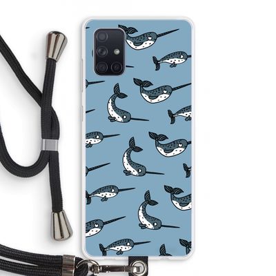 Narwhal: Samsung Galaxy A71 Transparant Hoesje met koord
