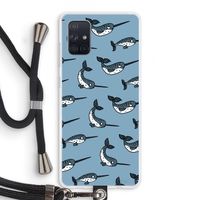 Narwhal: Samsung Galaxy A71 Transparant Hoesje met koord