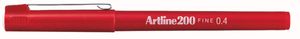 Artline 200 fineliner, rood