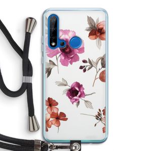 Geschilderde bloemen: Huawei P20 Lite (2019) Transparant Hoesje met koord