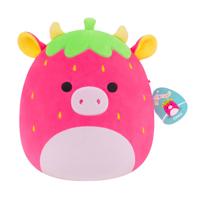 Squishmallows Cleary de roze aardbei koeknuffel - 30 cm