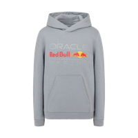 Red Bull Racing Truien - 164-170 - Kids - Large Front Logo Hoodie - Grijs - Max Verstappen