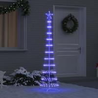 LED Kerstboom met 230 LED Blauw 138.5 x 138.5 x 399 cm Metaal