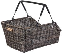 Basil cento rattan look multi system - fietsmand - achterop - bruin