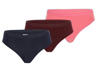 MEXX Set van 3 dames onderbroeken (zwart/bordeaux/roze, L) MEXX Set van 3 dames onderbroeken (zwart/bordeaux/roze, L)