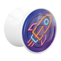 Double Flared Plug met Neon Design Acryl Tunnels & Plugs - thumbnail